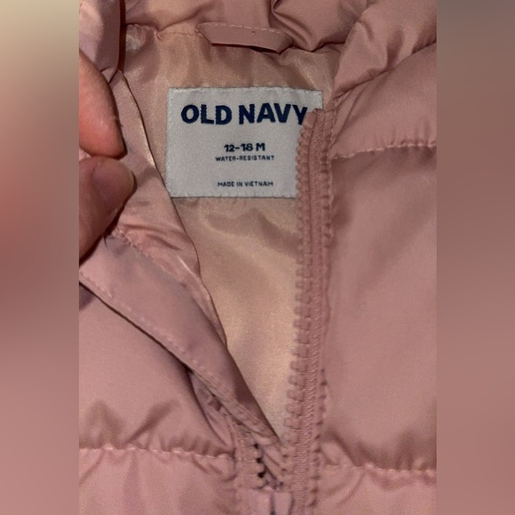 Old Navy Pink Quilted Vest Insulated Sporty - Picture 2 of 3